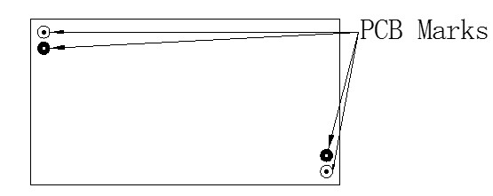 在有貼片的PCB板上，為提高貼片元件的貼裝的準(zhǔn)確性，一般要求在貼片層對角端放置兩個(gè)校正標(biāo)記(MarkS)點(diǎn)