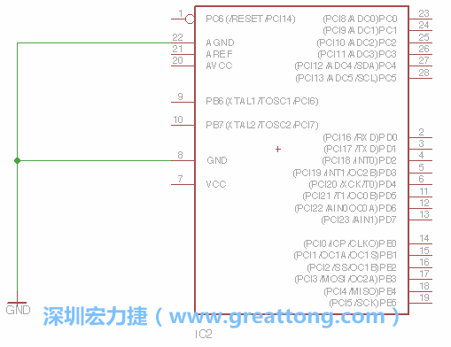 排針的用途是連接微控制器的輸出和輸入，它提供了一個(gè)平臺(tái)給焊線和針腳。