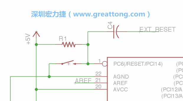 很多PCB設(shè)計(jì)者的設(shè)計(jì)不符合人體工學(xué)，他們使用很小的按鈕、不方便的元件配置和難以解讀的標(biāo)簽，千萬不要變成這樣！這次我們的設(shè)計(jì)有一個(gè)大小合適的重置按鈕（reset button）和可以清楚辨認(rèn)是否已經(jīng)接上電源的LED指示燈。