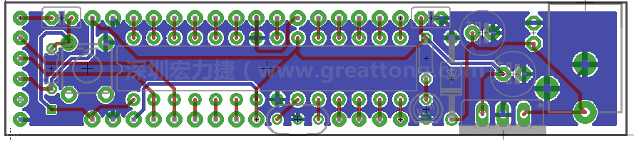 以上就是布線的所有步驟了。接下來就只剩下絲印（silk-screen）、建立Gerber檔跟drill檔和送去印刷電路板廠制作的步驟。