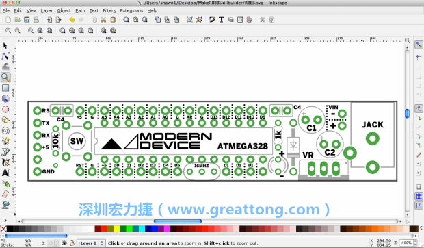 既然你有一個(gè)以電路板為背景的清晰影像了，使用向量工具將要絲印的圖像畫在上面吧，下面有一個(gè)例子。