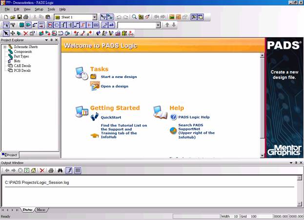圖4 PADS Logic主畫(huà)面